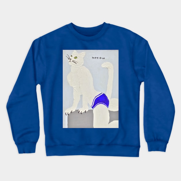 Meeow Crewneck Sweatshirt by WorldAroundEwe